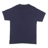CHAMPION Mens Blue Graphic T-Shirt M Short Sleeve Crew Neck Logo Cotton Blend