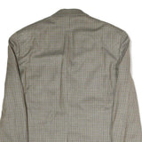 LAUREN RALPH LAUREN Mens Beige & Brown Tailored Cotton Check Jacket M Button