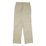 DICKIES Mens Cotton Blend Beige Regular Fit Straight Leg Trousers W30 L32