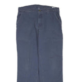 CARHARTT Mens Regular Fit Cotton Blend Blue Trousers W36 L34 Workwear Utility