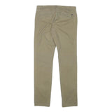 TOMMY HILFIGER Womens Cotton Blend Beige Slim Straight Trousers W30 L31
