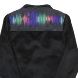 FILA Womens Black Multicolour Panel Zip Up Jacket XS Polyester Blend Fleece