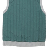 DOLCE & GABBANA Boys Green Quilted Jacket S Polyester Blend Zip Vest