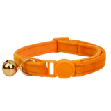 Anypet Small Orange Cat Collar with Safety Buckle, Bell & Durable Adjustable Strap – Stylish Comfortable Pet Collar for Cats