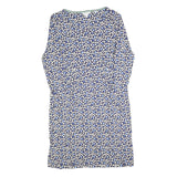 WHITE STUFF Womens Blue & Cream Floral Day Woven Knee Length Dress UK 12