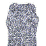 WHITE STUFF Womens Blue & Cream Floral Day Woven Knee Length Dress UK 12