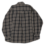 KILIMANJARO Mens Black & Cream Check Shirt XL Cotton Blend Casual Button-Up