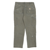 CARHARTT Mens Regular Fit Straight Leg Denim Blue W32 L30 Workwear Durable Zip