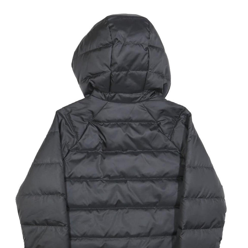 ADIDAS Womens Black Zip Hooded Puffer Jacket XS Polyester Blend Lightweight