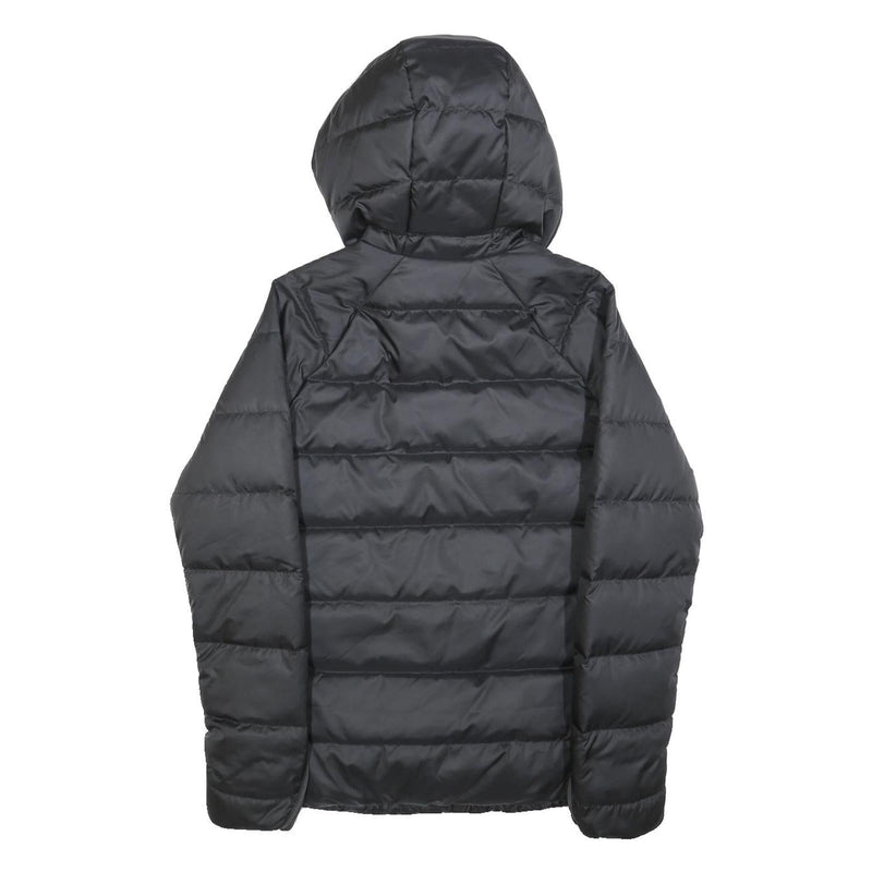 ADIDAS Womens Black Zip Hooded Puffer Jacket XS Polyester Blend Lightweight