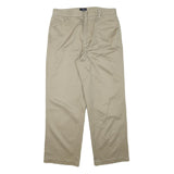 DOCKERS Mens Cotton Blend Beige Regular Straight Trousers W32 L29 Classic Casual