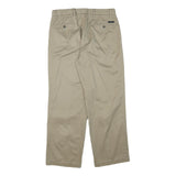DOCKERS Mens Cotton Blend Beige Regular Straight Trousers W32 L29 Classic Casual