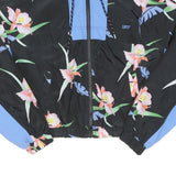 LEVI'S Womens Black & Blue Floral Zip Jacket XS Polyester Casual Sportswear