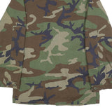 SELMA APPAREL CORP. Mens Green Brown Woodland Camo Classic Button Jacket S