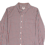 LEVI'S Mens Red & Blue Check Shirt L Cotton Long Sleeve Casual Button Shirt