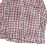LEVI'S Mens Red & Blue Check Shirt L Cotton Long Sleeve Casual Button Shirt