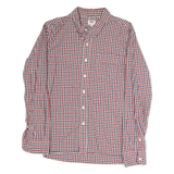 LEVI'S Mens Red & Blue Check Shirt L Cotton Long Sleeve Casual Button Shirt