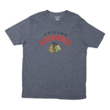 CHAMPION Mens Grey Chicago Blackhawks Graphic T-Shirt XL Short Sleeve Crew Neck