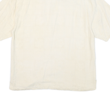 JAMAICA JAXX Mens Cream Shirt L Cotton Blend Short Sleeve Button Casual