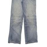 DOGNOSE Mens Relaxed Blue Denim Jeans W28 L31 Straight Cotton Blend Zip Casual