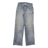 DOGNOSE Mens Relaxed Blue Denim Jeans W28 L31 Straight Cotton Blend Zip Casual