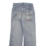 DOGNOSE Mens Relaxed Blue Denim Jeans W28 L31 Straight Cotton Blend Zip Casual