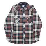 WRANGLER Mens Blue Green Red Check Button Jacket XL Cotton Blend Casual Wear