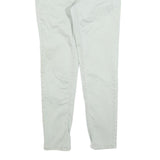 CALVIN KLEIN Womens Cotton Blend Off White Slim Skinny Trousers W26 L26 Stylish