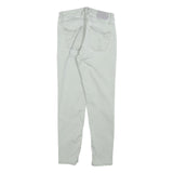 CALVIN KLEIN Womens Cotton Blend Off White Slim Skinny Trousers W26 L26 Stylish