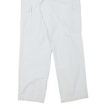 MUSTANG Mens Regular Fit White Cotton Blend Cargo Trousers W33 L32