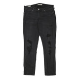 LEVI'S 311 Womens Slim Black Denim Jeans W34 L30 Distressed Cotton Blend