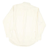 TOMMY HILFIGER Mens White Plain Shirt S Button-Down Collar Long Sleeve Cotton