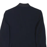 EMPORIO ARMANI Womens Navy Blue Wool Blend Blazer Jacket XS Classic Tailored