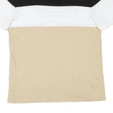 GUESS Mens Black White & Beige Logo Graphic T-Shirt M Short Sleeve Crew Neck