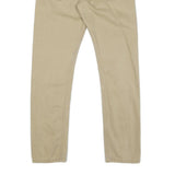 LEVI'S Womens Regular Fit Beige Cotton Blend Zip Trousers W30 L29 Casual Chic
