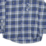 BACKPACKER Mens Blue & Green Checked Cotton Blend Shirt XL Casual Button-Down