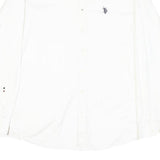 U.S. POLO ASSN Mens White Shirt L Classic Polo Logo Button Down Formal Cotton