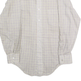 ARROW Mens Beige Check Shirt L Classic Long Sleeve Button Collar