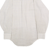ARROW Mens Beige Check Shirt L Classic Long Sleeve Button Collar