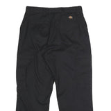 DICKIES Mens Cotton Blend Black Regular Cargo Trousers W29 L25 Workwear Zip
