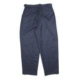 TOPMAN Mens Polyester Blend Navy Relaxed Straight Trousers W34 L32 Smart Office