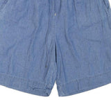 CORAL BAY Mens Blue Casual Shorts M W30 Cotton Blend Elastic Waist Pockets