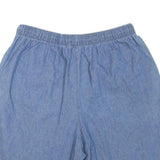 CORAL BAY Mens Blue Casual Shorts M W30 Cotton Blend Elastic Waist Pockets
