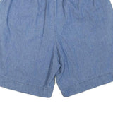 CORAL BAY Mens Blue Casual Shorts M W30 Cotton Blend Elastic Waist Pockets