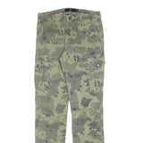EMP Mens Cotton Blend Regular Cargo Trousers W30 L34 Camouflage Print Zip