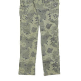 EMP Mens Cotton Blend Regular Cargo Trousers W30 L34 Camouflage Print Zip