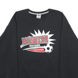 RUSSELL ATHLETIC Mens Black Munster Mustangs Crew Neck L Cotton Blend Pullover