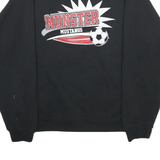 RUSSELL ATHLETIC Mens Black Munster Mustangs Crew Neck L Cotton Blend Pullover