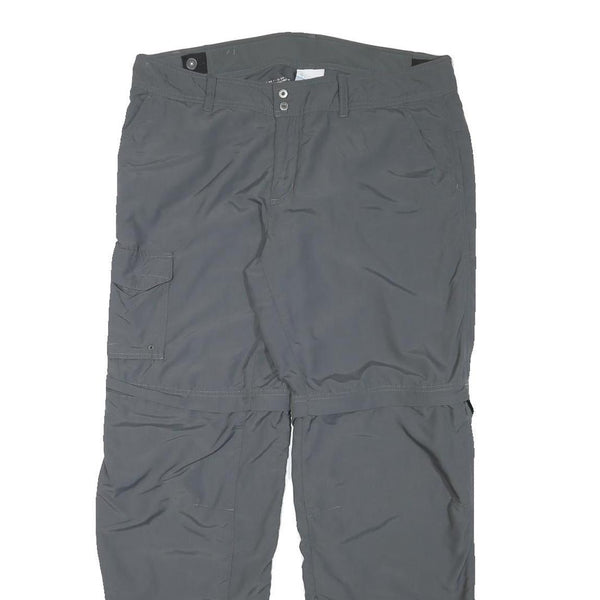 COLUMBIA Mens Polyester Blend Grey Relaxed Straight Trousers W36 L30 Outdoor Zip