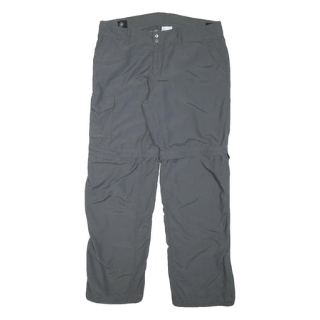COLUMBIA Mens Polyester Blend Grey Relaxed Straight Trousers W36 L30 Outdoor Zip